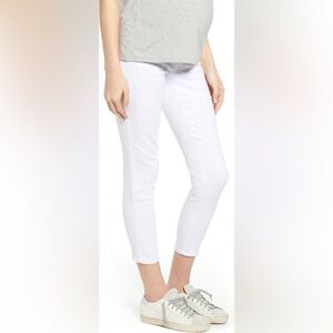 NEW 1822 White  Super Slim Ankle Maternity Jeans Women Size 30